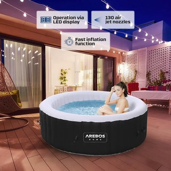 AREBOS Whirlpool Rome round Inflatable ho tub
